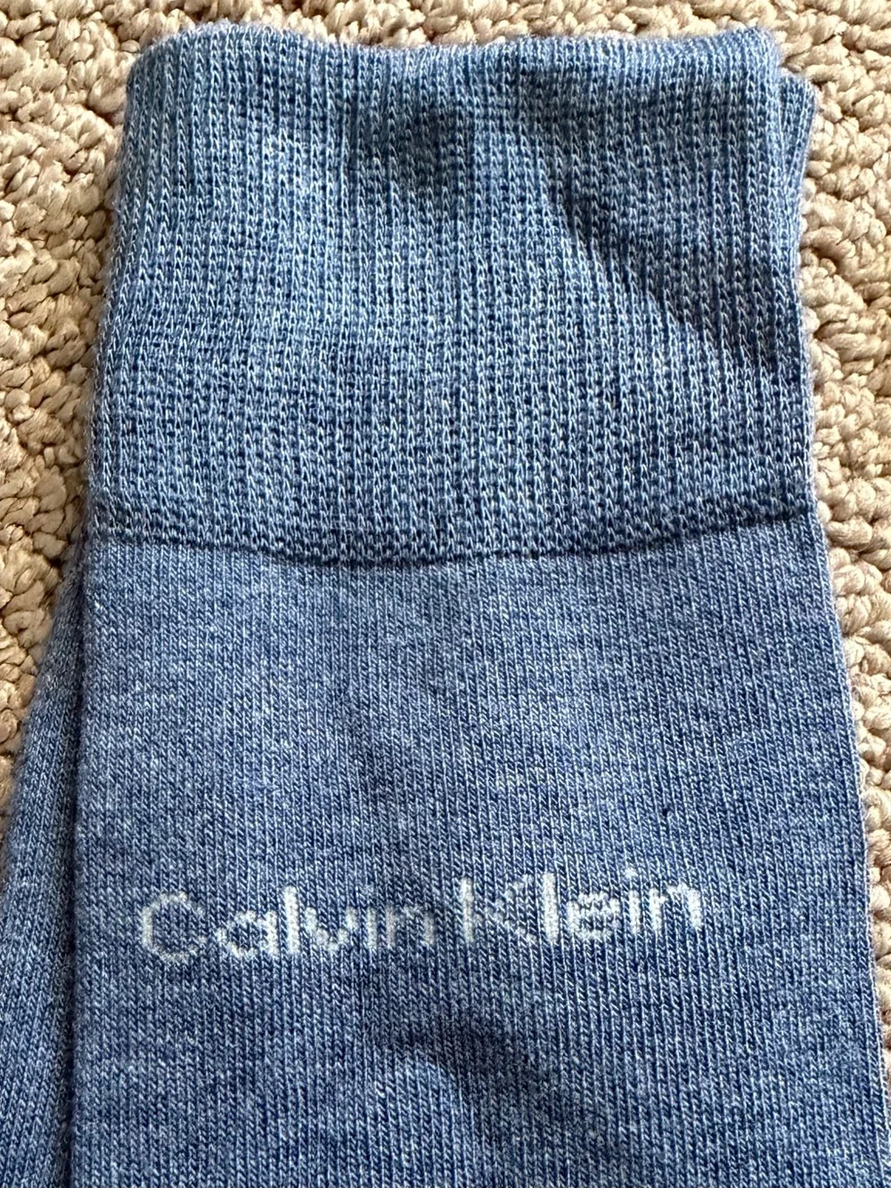 Calvin Klein Blue and Cream Dress Socks - Pair